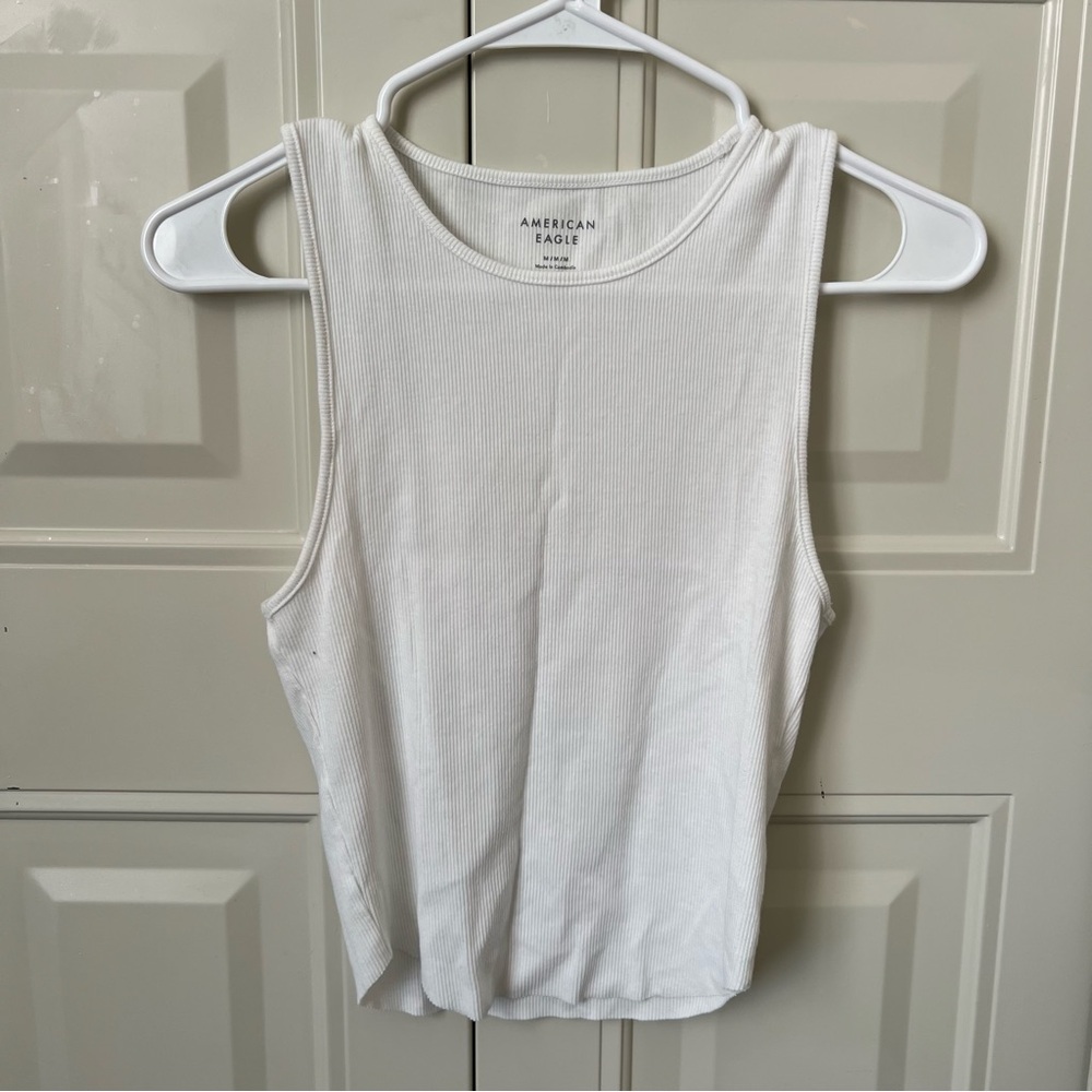 American Eagle Ribbed Crop Tank Top
